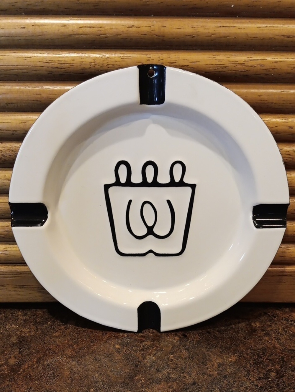 Vintage Enamel Westinghouse Ashtray. 7 3/4"